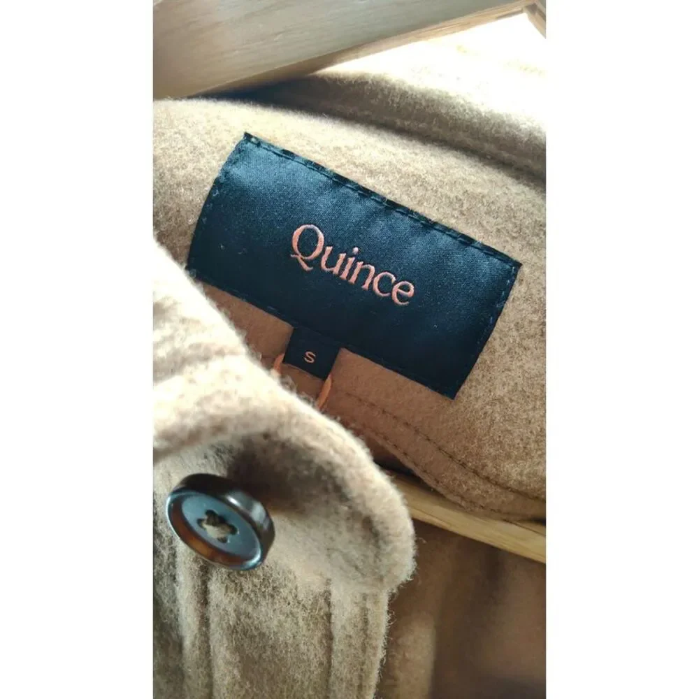 Quince Men Italian Wool Overshirt Caramel Sleeved Top S - Picture 3 of 3